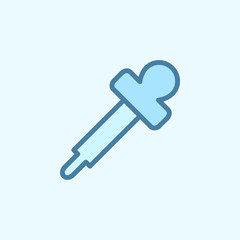 pipette field outline icon. Element of 2 color simple icon. Thin line icon for website design and development, app development. Premium icon