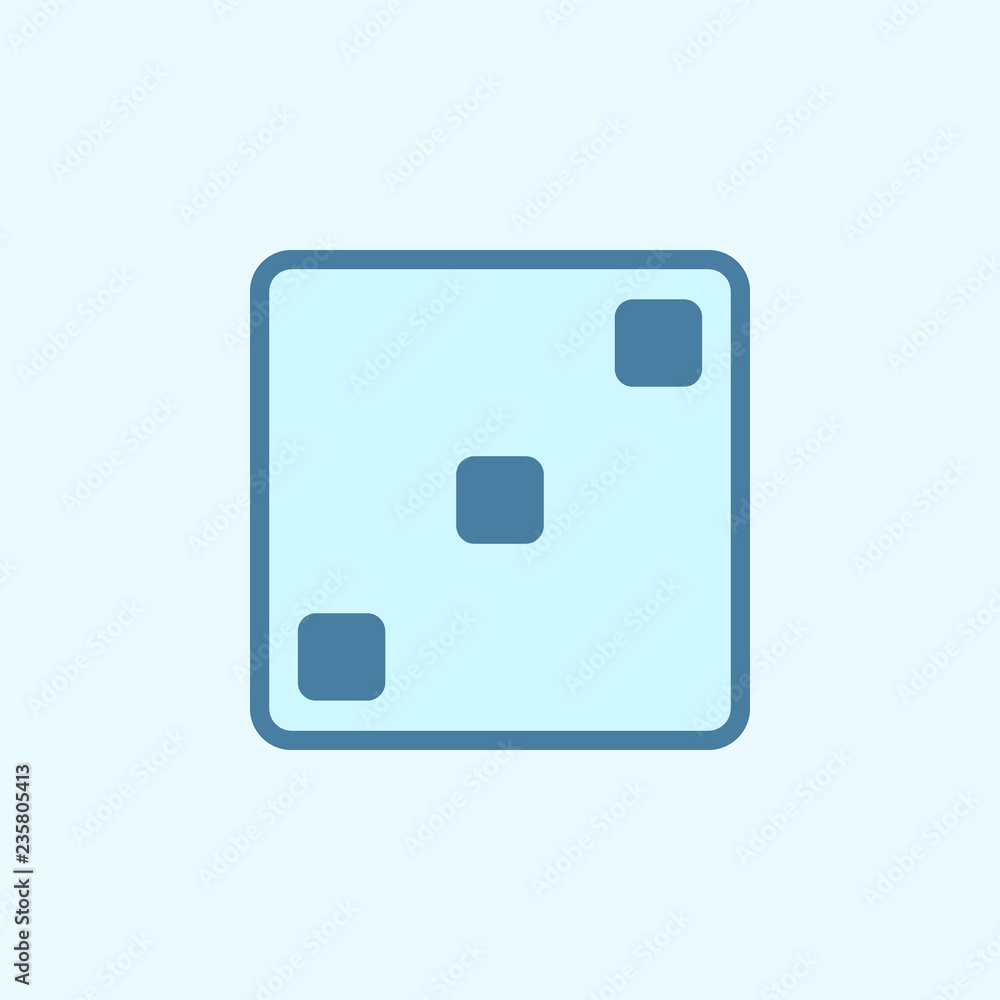 Poster playing dorsum three field outline icon. Element of 2 color simple icon. Thin line icon for website design and development, app development. Premium icon