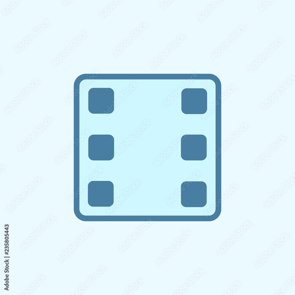 Poster playing dons six field outline icon. Element of 2 color simple icon. Thin line icon for website design and development, app development. Premium icon