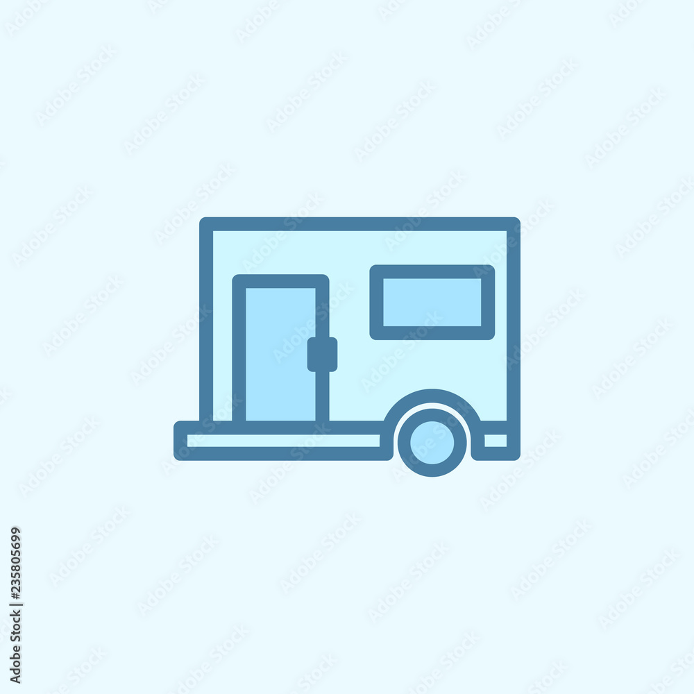 Poster trailer field outline icon. element of 2 color simple icon. thin line icon for website design and de