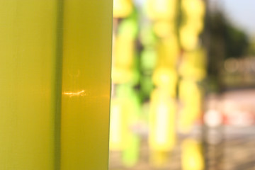 macro view of green lamp