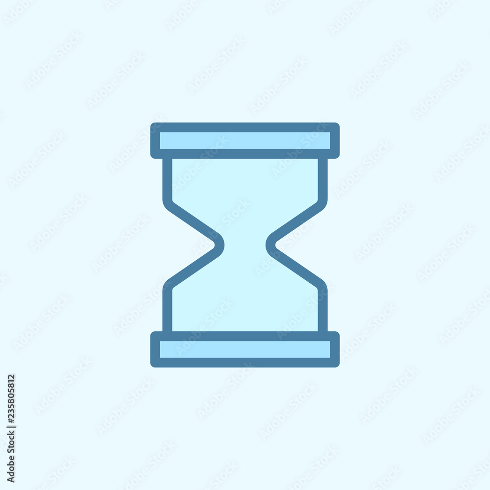 Poster hourglass field outline icon. element of 2 color simple icon. thin line icon for website design and 