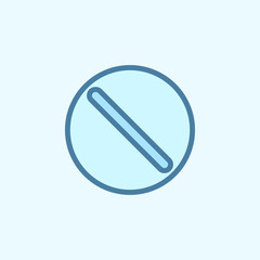 prohibition field outline icon. Element of 2 color simple icon. Thin line icon for website design and development, app development. Premium icon