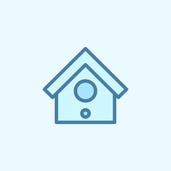 birdhouse field outline icon. Element of 2 color simple icon. Thin line icon for website design and development, app development. Premium icon
