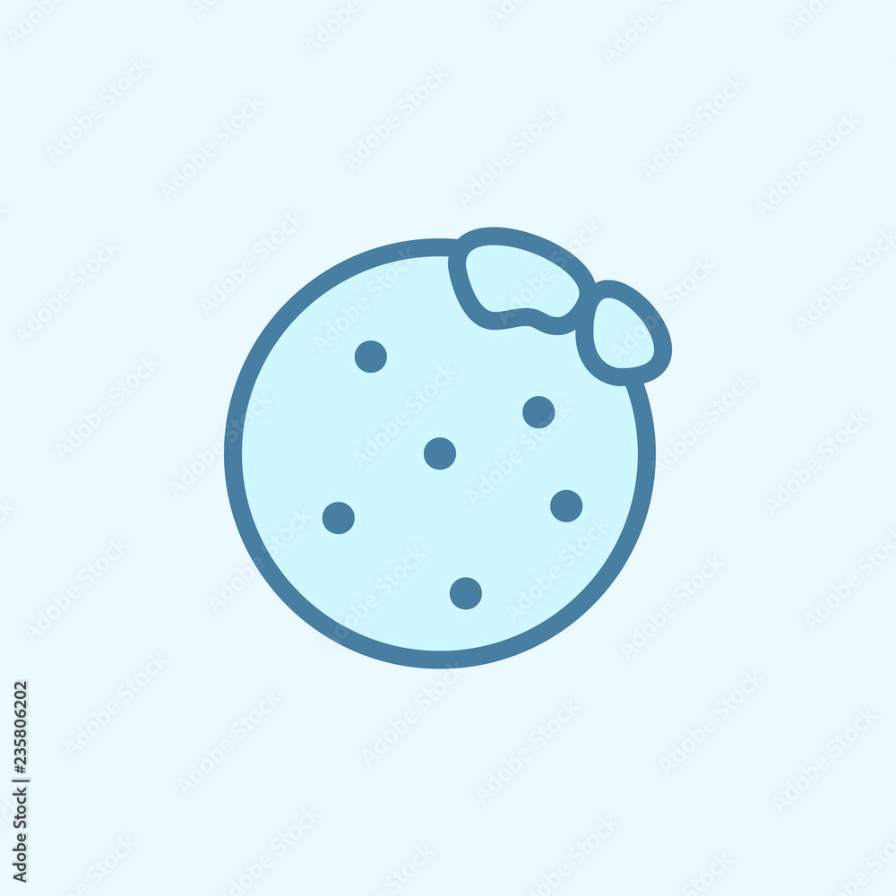 Poster orange field outline icon. element of 2 color simple icon. thin line icon for website design and dev