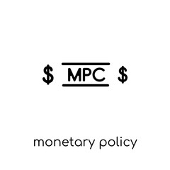 Monetary policy committee icon. Trendy modern flat linear vector Monetary policy committee icon on white background from thin line Business collection