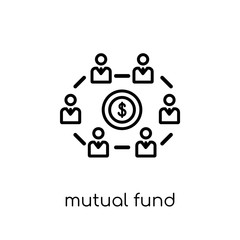 Mutual fund icon. Trendy modern flat linear vector Mutual fund icon on white background from thin line Business collection