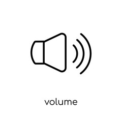 Volume icon. Trendy modern flat linear vector Volume icon on white background from thin line business collection