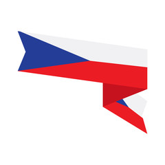 Isolated flag of Czech Republic. Vector illustration design