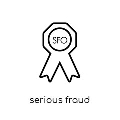 Serious Fraud Office (SFO) icon. Trendy modern flat linear vector Serious Fraud Office (SFO) icon on white background from thin line business collection