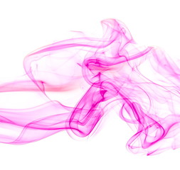 Purple smoke on white background