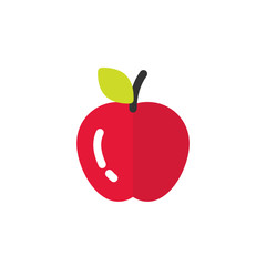 apple icon vector flat style. fruit icon