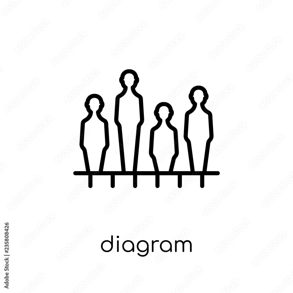 Poster diagram icon. trendy modern flat linear vector diagram icon on white background from thin line busin