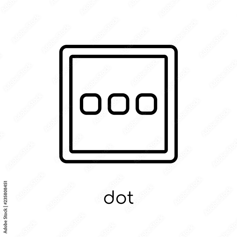 Poster dot icon. trendy modern flat linear vector dot icon on white background from thin line business and 