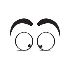 Isolated crazy eyes cartoon. Vector illustration design
