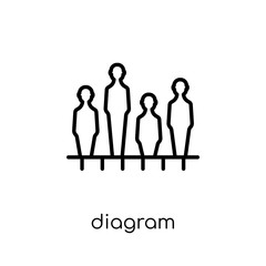 Diagram icon. Trendy modern flat linear vector Diagram icon on white background from thin line Business and analytics collection