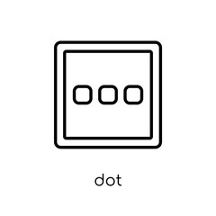 Dot icon. Trendy modern flat linear vector Dot icon on white background from thin line Business and analytics collection