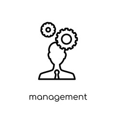 Management icon. Trendy modern flat linear vector Management icon on white background from thin line Business and analytics collection
