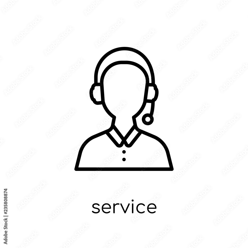 Poster service icon. trendy modern flat linear vector service icon on white background from thin line busin