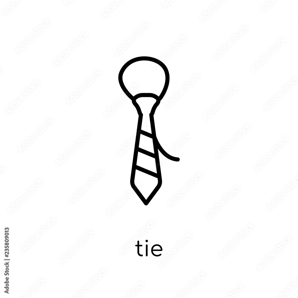Poster tie icon. trendy modern flat linear vector tie icon on white background from thin line business and 
