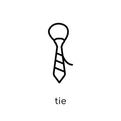 Tie icon. Trendy modern flat linear vector Tie icon on white background from thin line Business and analytics collection
