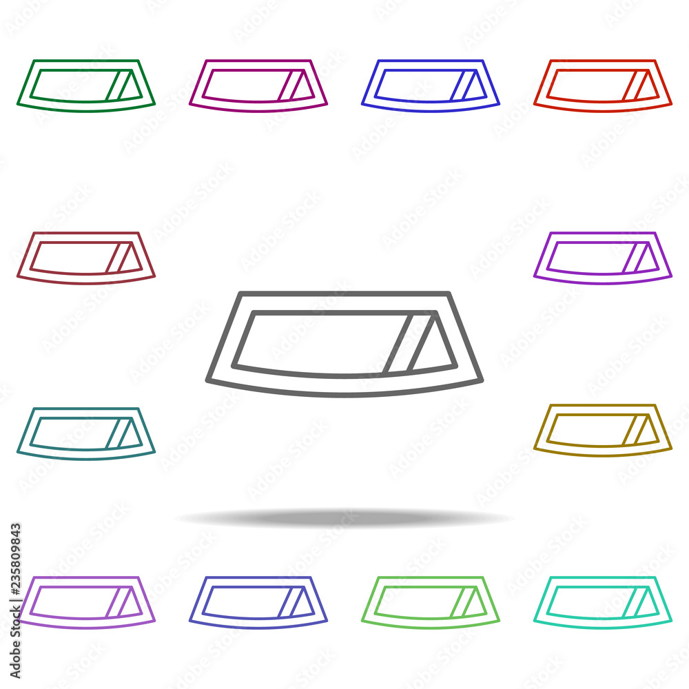 Poster auto glass icon. elements of auto workshop in multi color style icons. simple icon for websites, web