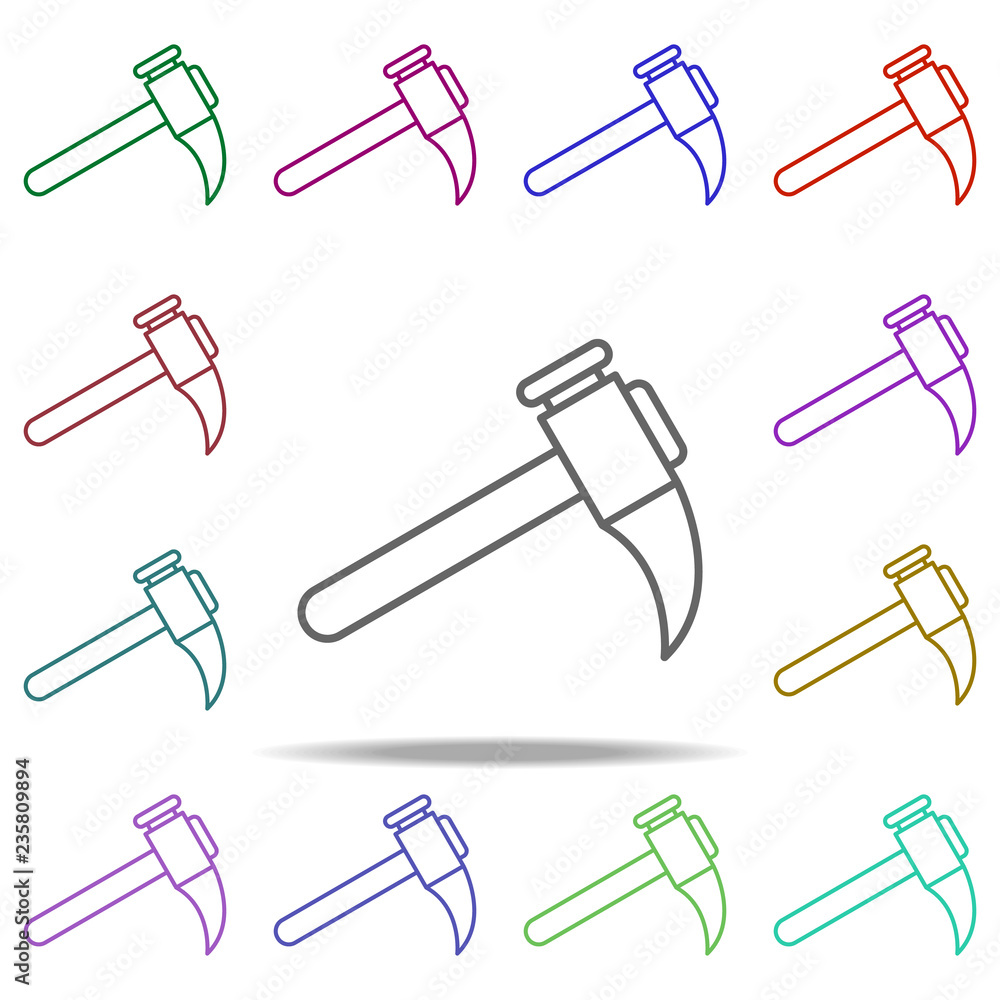 Poster hammer icon. elements of auto workshop in multi color style icons. simple icon for websites, web des