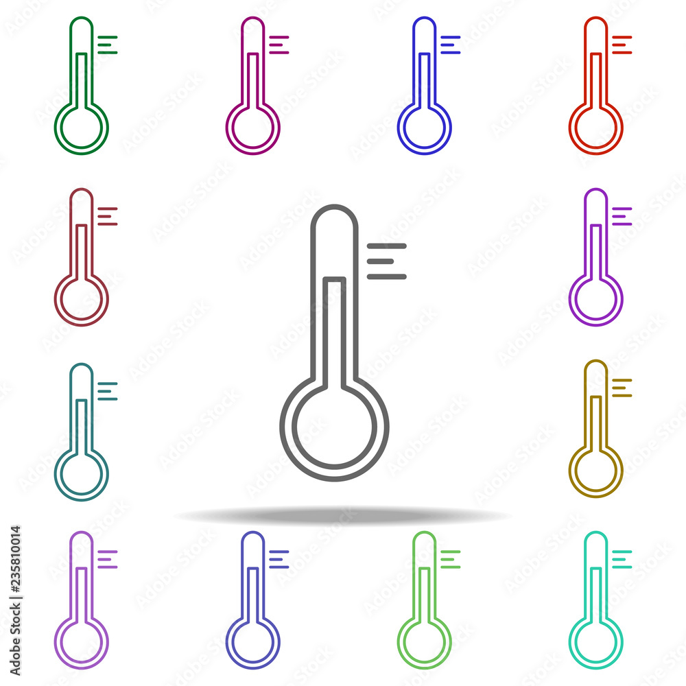 Poster car temperature icon. elements of auto workshop in multi color style icons. simple icon for websites