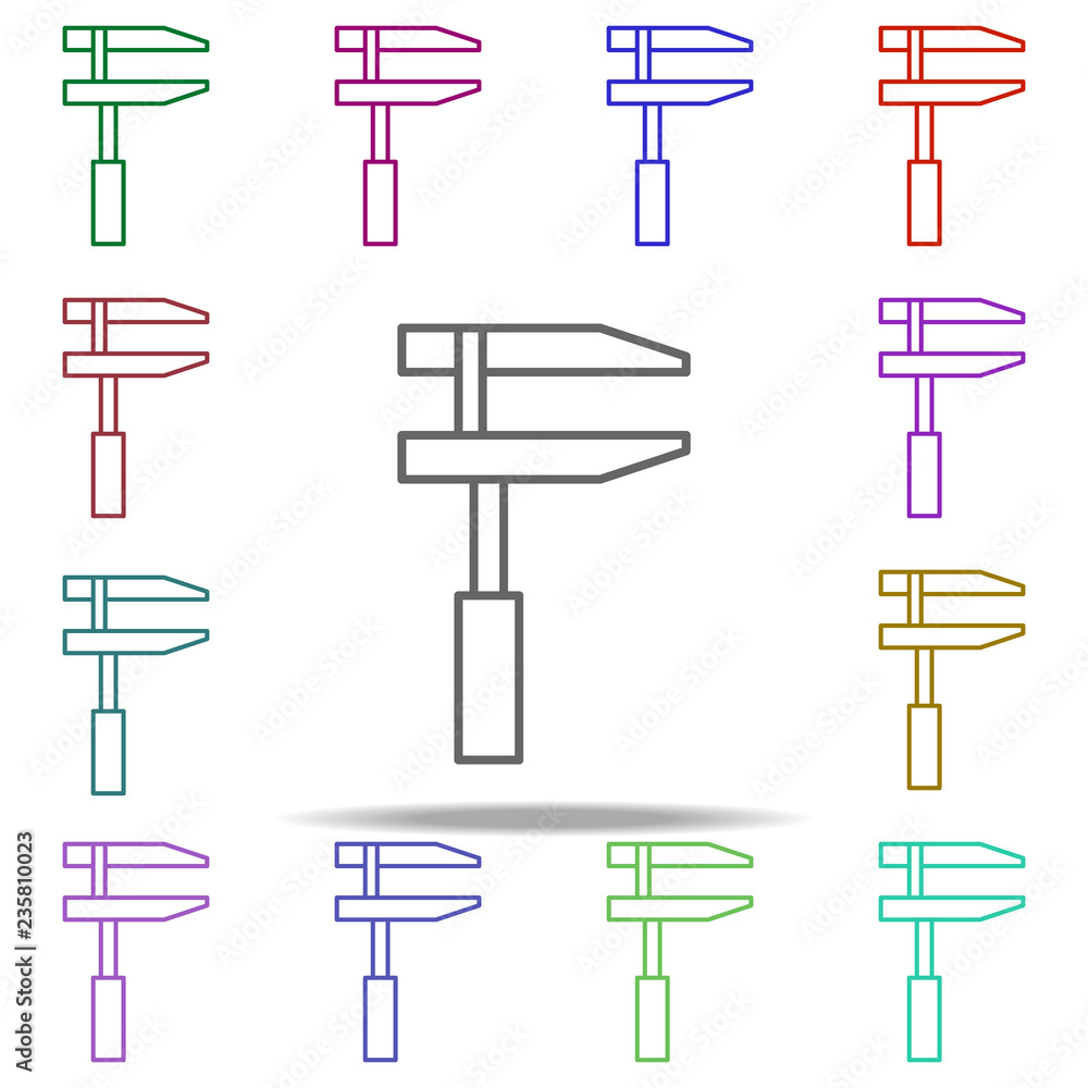 Poster adjustable wrench icon. elements of auto workshop in multi color style icons. simple icon for websit