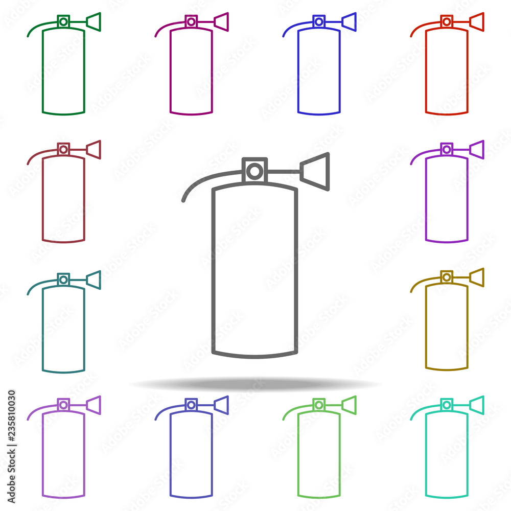 Poster fire extinguisher icon. elements of auto workshop in multi color style icons. simple icon for websit