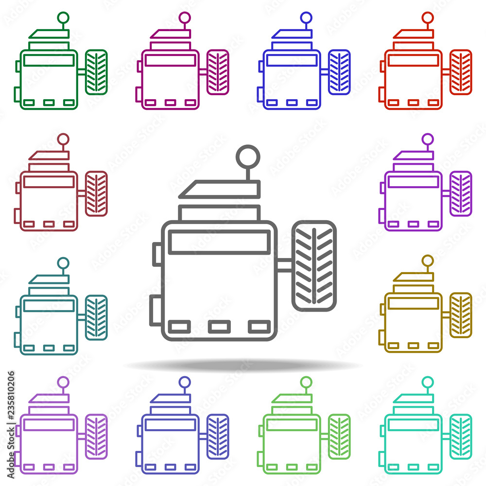 Poster wheel balancing icon. elements of auto workshop in multi color style icons. simple icon for websites