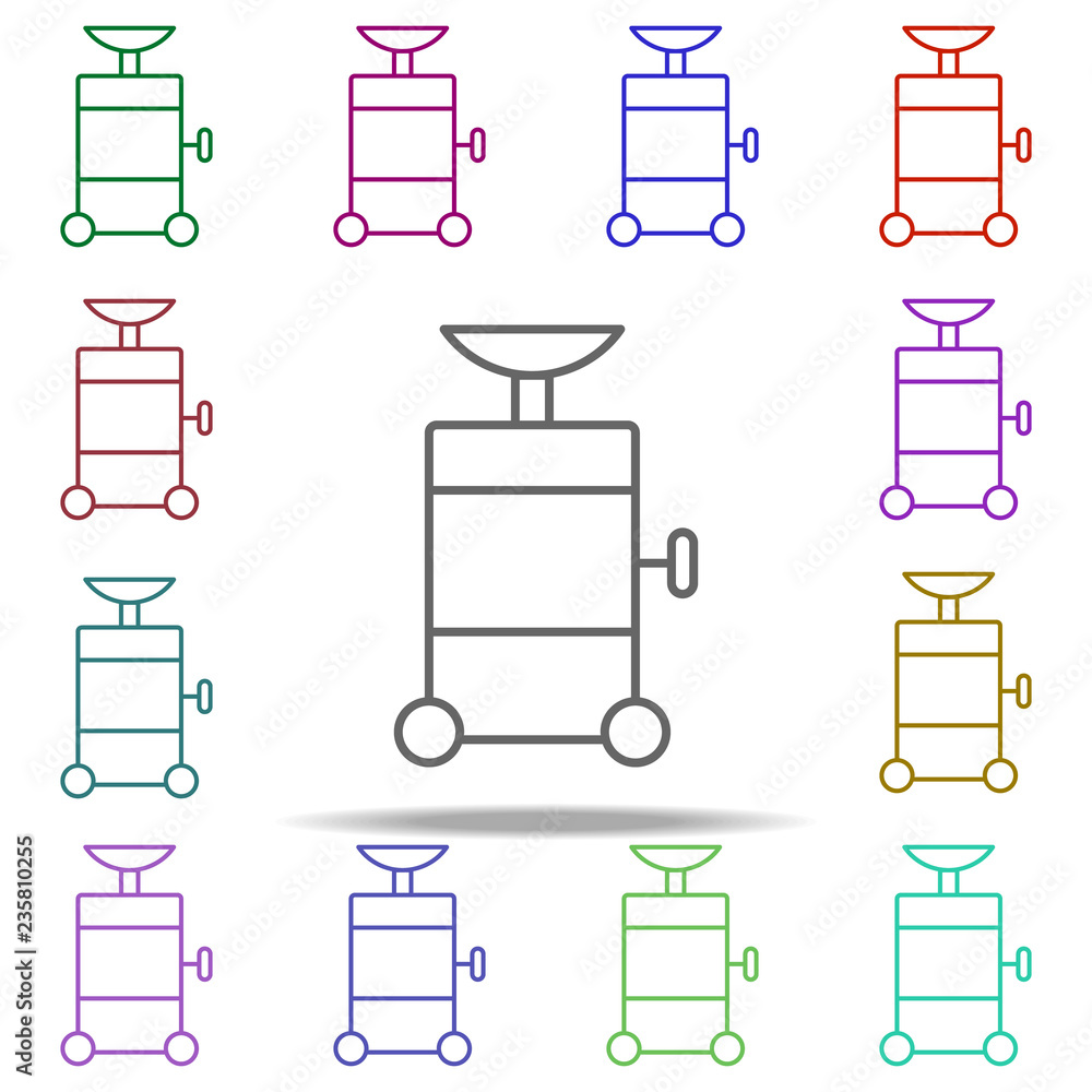 Poster car oil change icon. elements of auto workshop in multi color style icons. simple icon for websites,