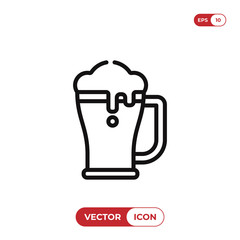 Beer mug vector icon