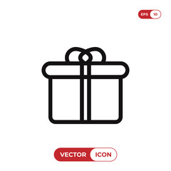 Gift box vector icon