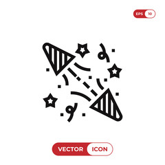 Party confetti vector icon