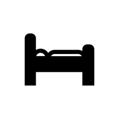 hospital bedroom icon vector glyph style. medicine icon
