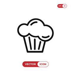 Muffin vector icon