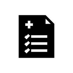Obraz premium medical record icon vector glyph style. medicine icon