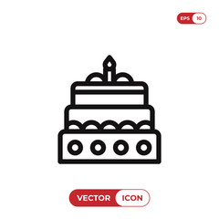 Christmas cake vector icon