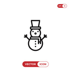 Snowman vector icon