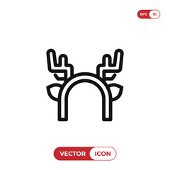 Deer horns vector icon