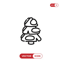 Christmas tree vector icon