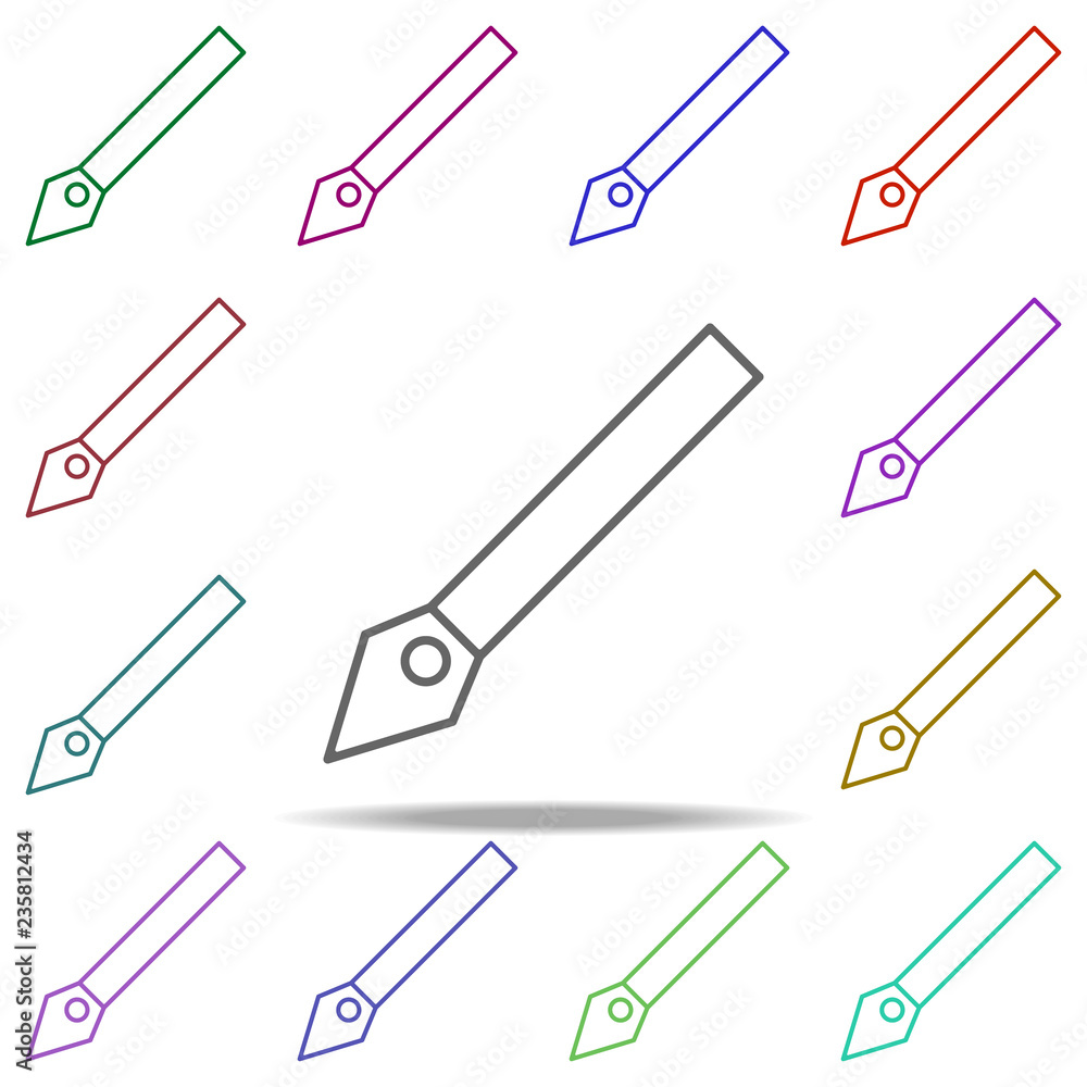 Poster pen icon. elements of finance in multi color style icons. simple icon for websites, web design, mobi