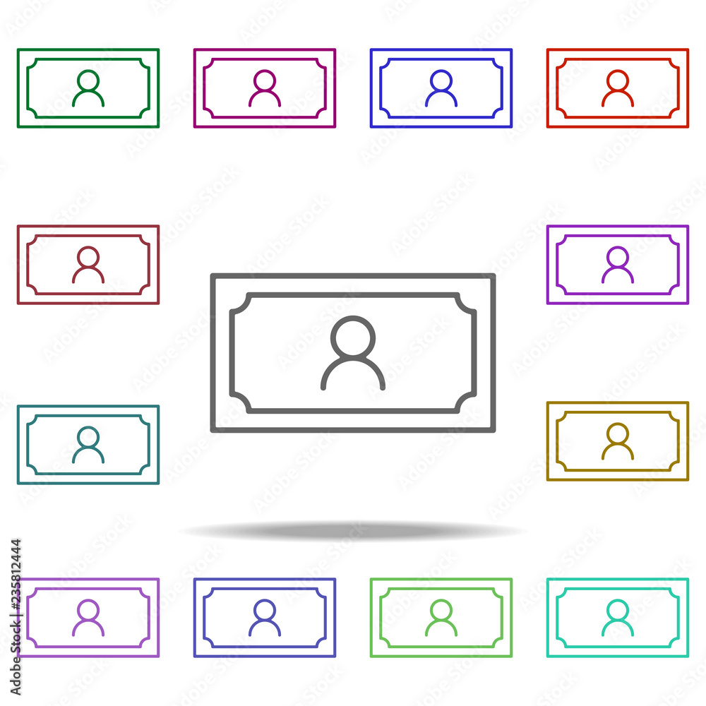 Aufkleber dollar icon. elements of finance in multi color style icons. simple icon for websites, web design, m