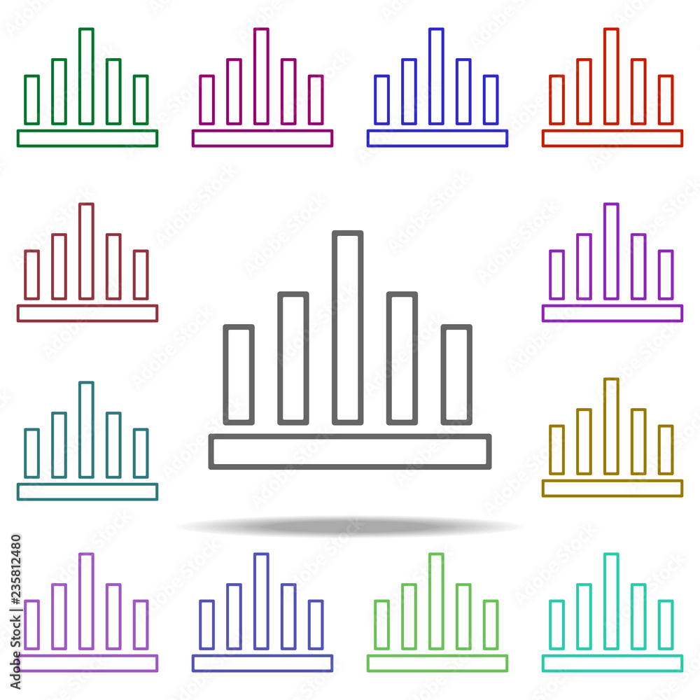 Poster statistics icon. elements of finance in multi color style icons. simple icon for websites, web desig