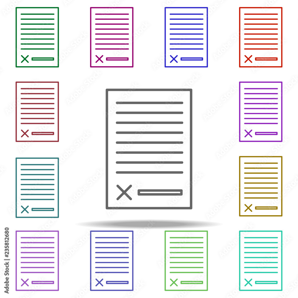 Poster report icon. elements of finance in multi color style icons. simple icon for websites, web design, m