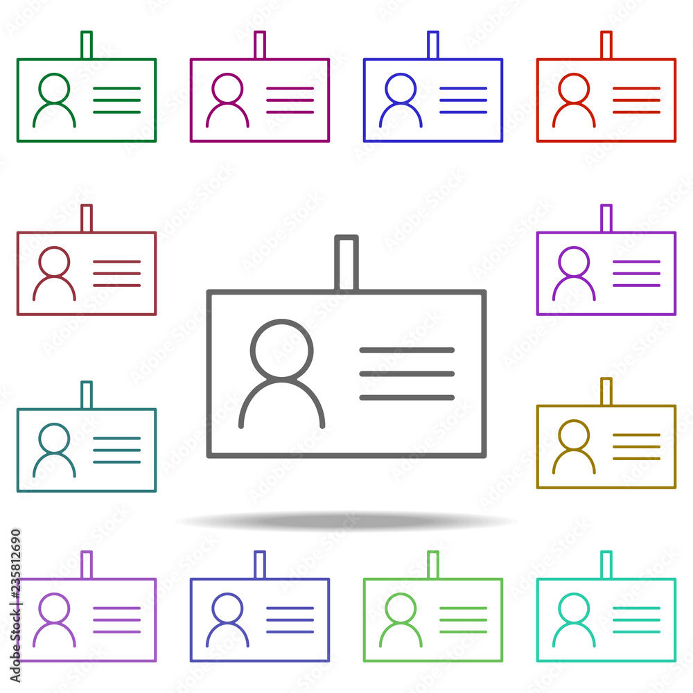 Poster badge icon. elements of finance in multi color style icons. simple icon for websites, web design, mo