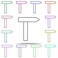 direction icon. Elements of finance in multi color style icons. Simple icon for websites, web design, mobile app, info graphics