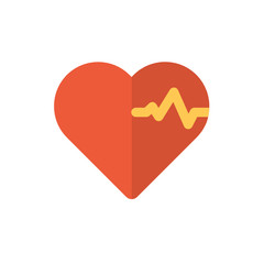 heart icon vector flat style. medical icon