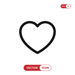 Heart icon. Love,like symbol. Flat vector sign isolated on white background. Simple vector illustration for graphic and web design.
